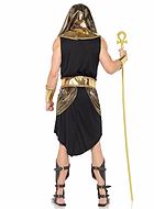 Egyptian god / pharaoh, top and skirt costume, sash